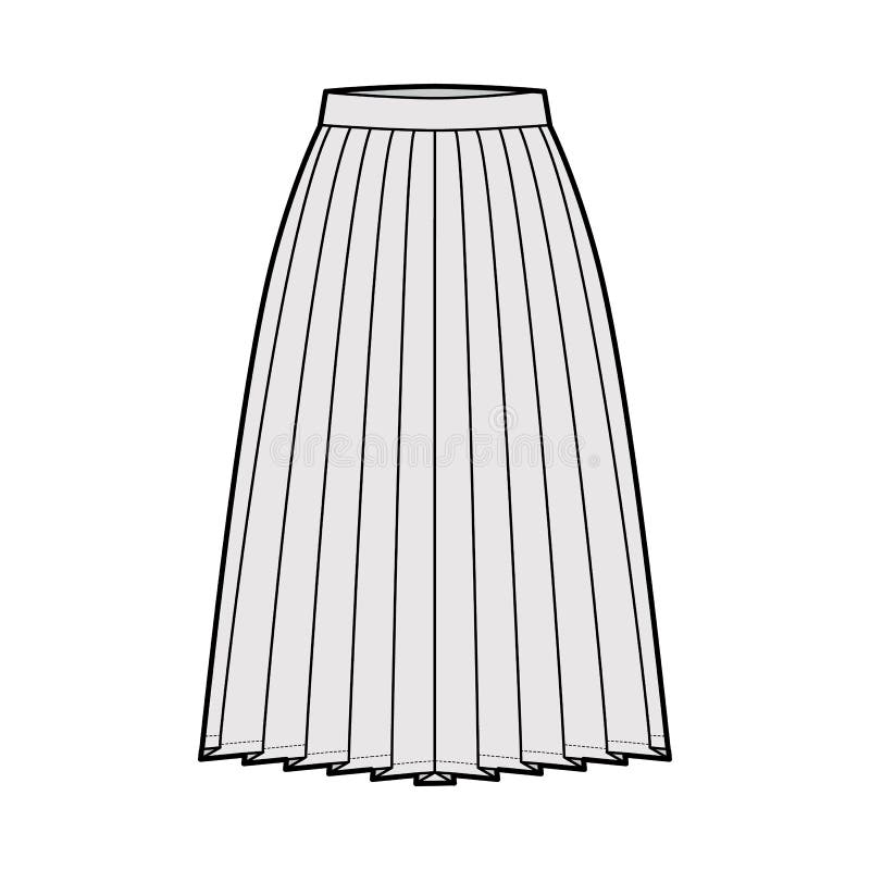 Skirt Knife Pleated and Godet Patterns. a Visual Representation of Styles  of the Skirts on the Figure Stock Vector - Illustration of element, knife:  210416675