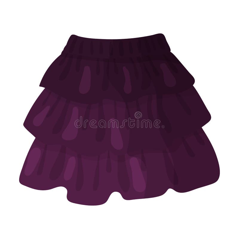 Skirt Vector Icon.Cartoon Vector Icon Isolated on White Background ...