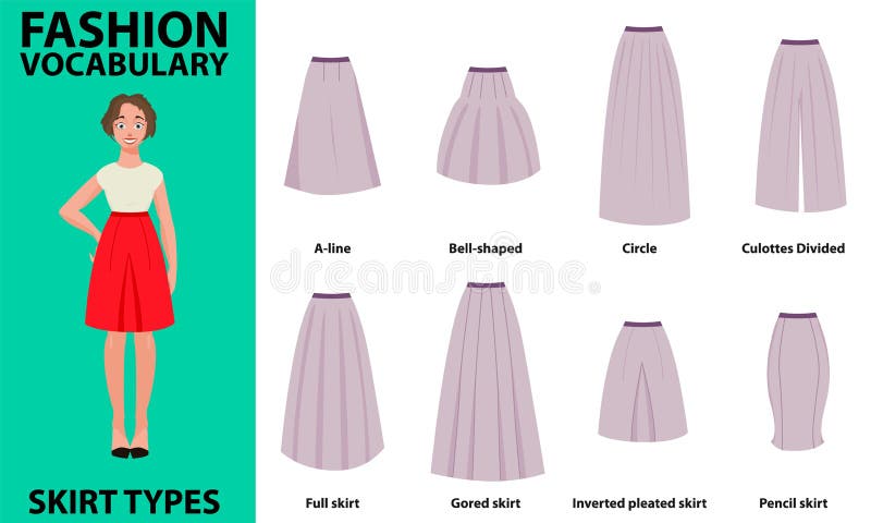 Fashion Glossary: Types of Skirts  Types of skirts, Fashion terminology,  Online personal stylist