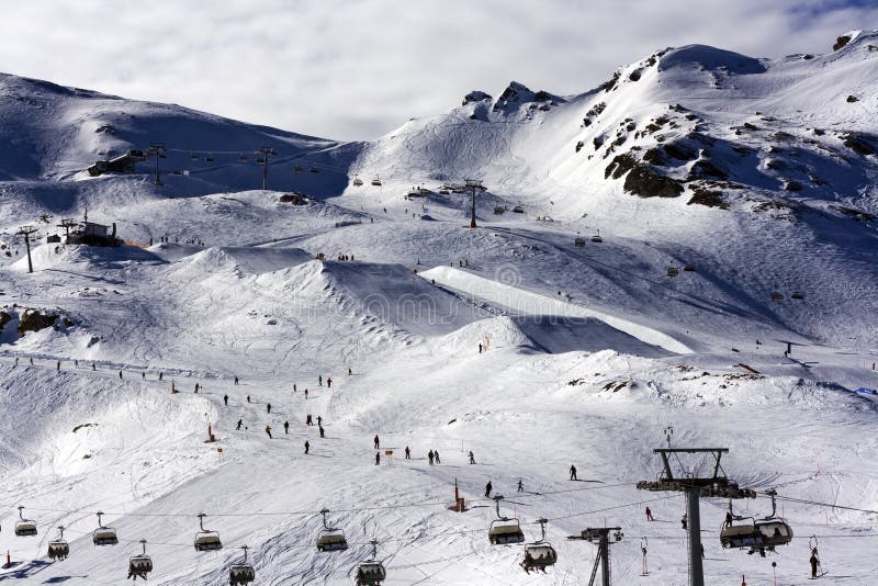 Skislope photos libres de droits