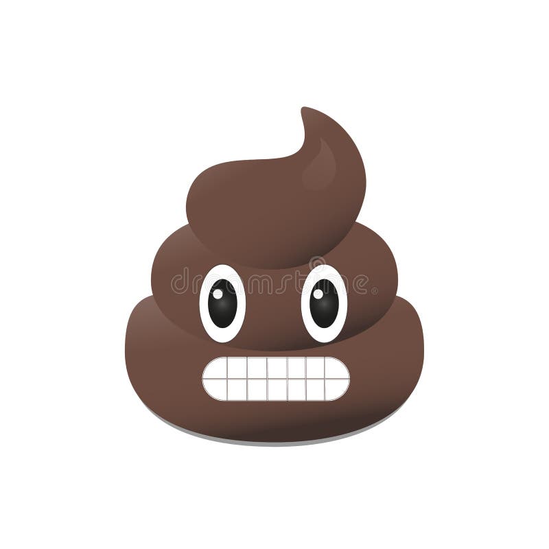 Skiten emoji Bajsemoticon Isolerad akterframsida royaltyfri illustrationer Skiten emoji Bajsemoticon Isolerad akterframsida royaltyfri illustrationer