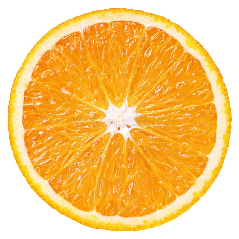 Skiva av orange citrusfrukt som isoleras på vit royaltyfri foto Skiva av orange citrusfrukt som isoleras på vit royaltyfri foto