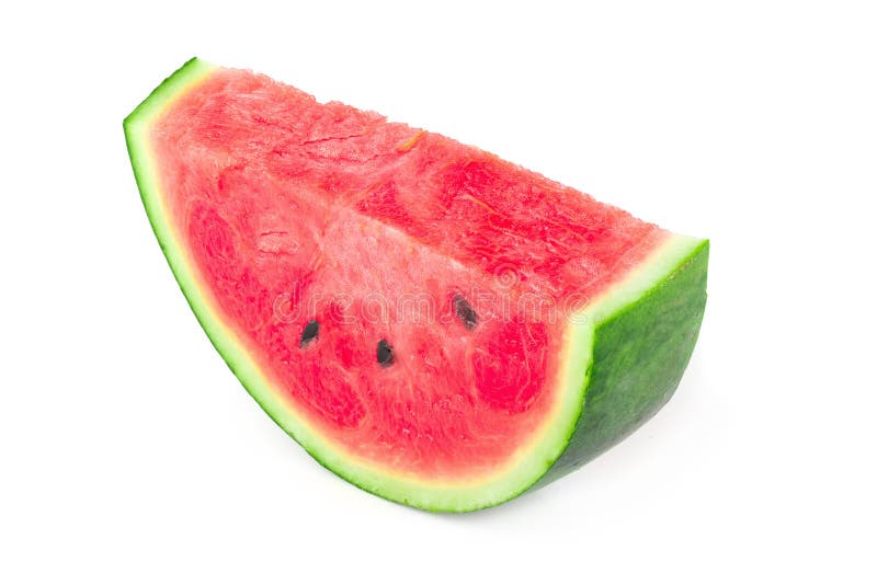 Skivat av vattenmelon som isoleras på vit bakgrund fotografering för bildbyråer Skivat av vattenmelon som isoleras på vit bakgrund fotografering för bildbyråer