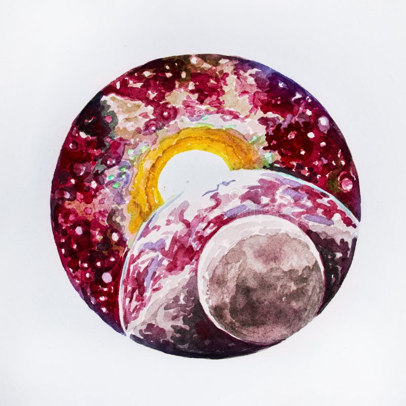 Skizzieren Sie Planetenerde und -sonne auf einem weißen Hintergrund stock abbildung Skizzieren Sie Planetenerde und -sonne auf einem weißen Hintergrund stock abbildung