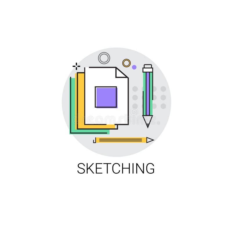 Skizzieren von Logo Application Design Graphic Development-Ikone lizenzfreie abbildung Skizzieren von Logo Application Design Graphic Development-Ikone lizenzfreie abbildung