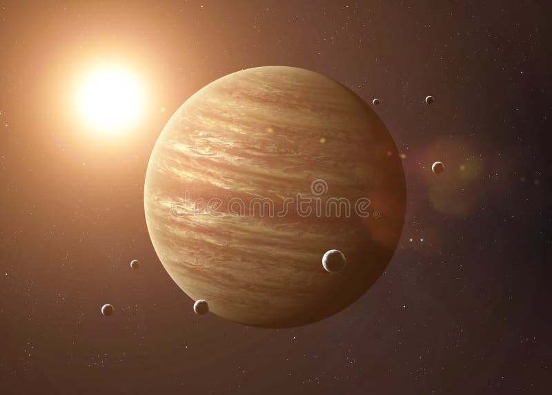Skjutit av Jupiter som tas från öppet utrymme collage arkivfoto Skjutit av Jupiter som tas från öppet utrymme collage arkivfoto