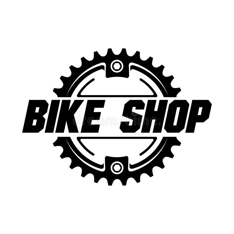 Sklep rowerowy, serwis, projekt logo parku rowerowego Wektor ilustracja wektor