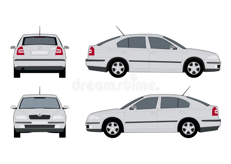 Skoda octavia2 ilustración del vector Skoda octavia2 ilustración del vector