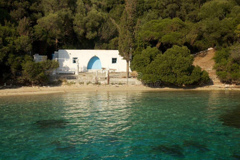 Skorpios Island Aerial View Stock Image - Image of onasis, ionian: 16544263