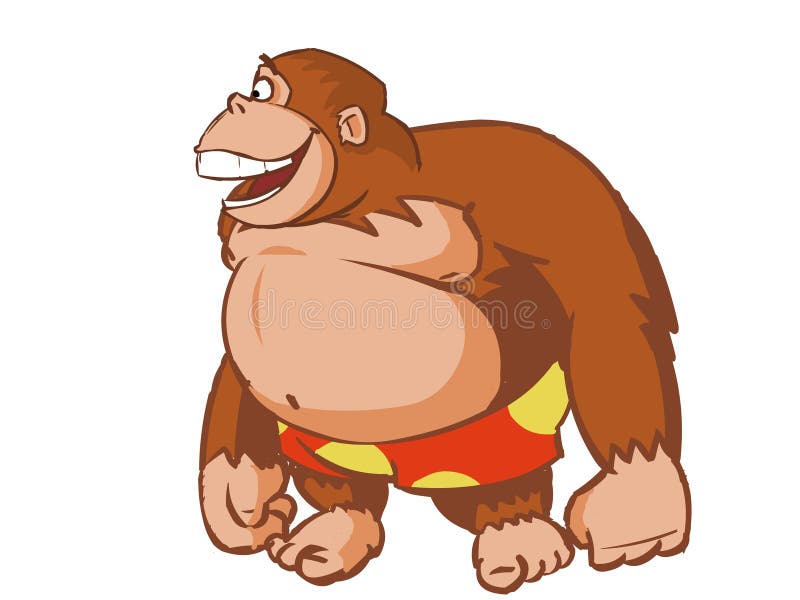 Rolig orangutang vektor illustrationer. Illustration av orangutan