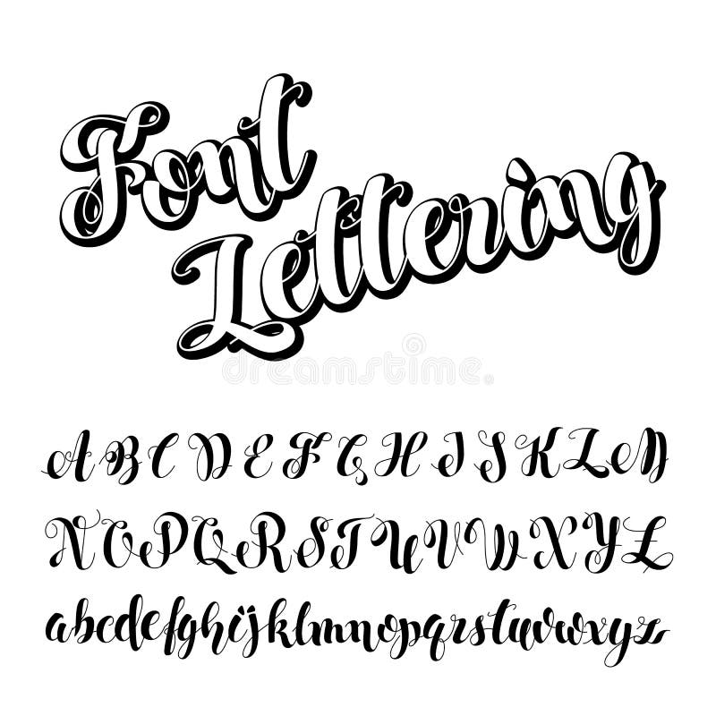 Skrift för vektorillustrationborste Handskrivna kalligrafisymboler stock illustrationer Skrift för vektorillustrationborste Handskrivna kalligrafisymboler stock illustrationer