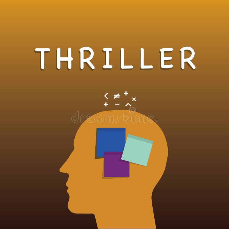 Skriva anmärkningsvisningthriller Affärsfoto som ställer ut ny lek eller filmen med den upphetsande täppan som gäller typisk brot royaltyfri illustrationer Skriva anmärkningsvisningthriller Affärsfoto som ställer ut ny lek eller filmen med den upphetsande täppan som gäller typisk brot royaltyfri illustrationer