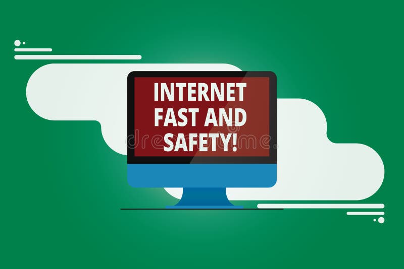 Skriva den snabba anmärkningsvisninginternet och säkerhet Affärsfoto som ställer ut online-säkerhetshjälpmedel för snabb anslutni stock illustrationer Skriva den snabba anmärkningsvisninginternet och säkerhet Affärsfoto som ställer ut online-säkerhetshjälpmedel för snabb anslutni stock illustrationer