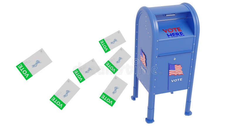 Skrzynka wyborcza z kopertami do głosowania