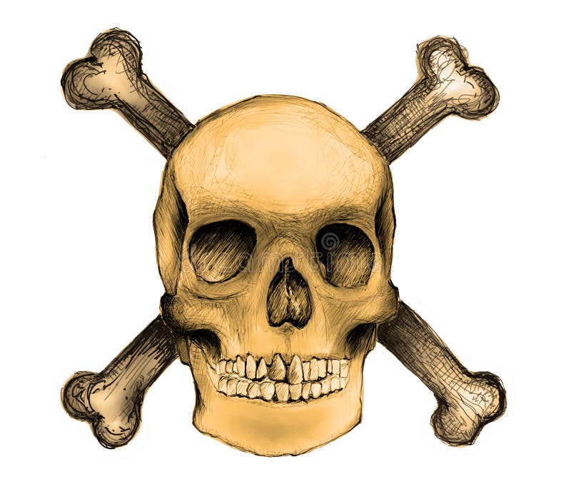 Skull and cross bones royalty free illustration Skull and cross bones royalty free illustration