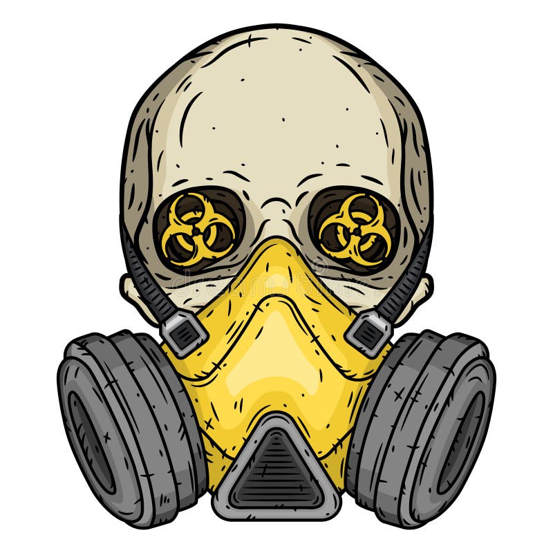 skull gas mask symbol