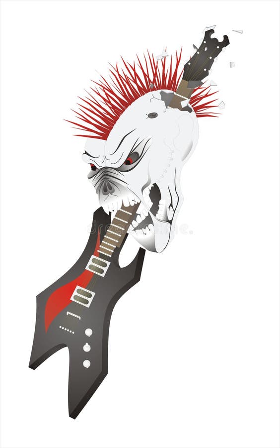 Skull With Guitar. Stock Images Image 11868374