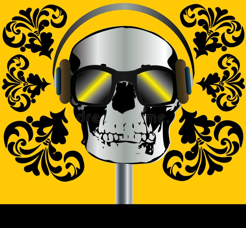 Skull Music Background