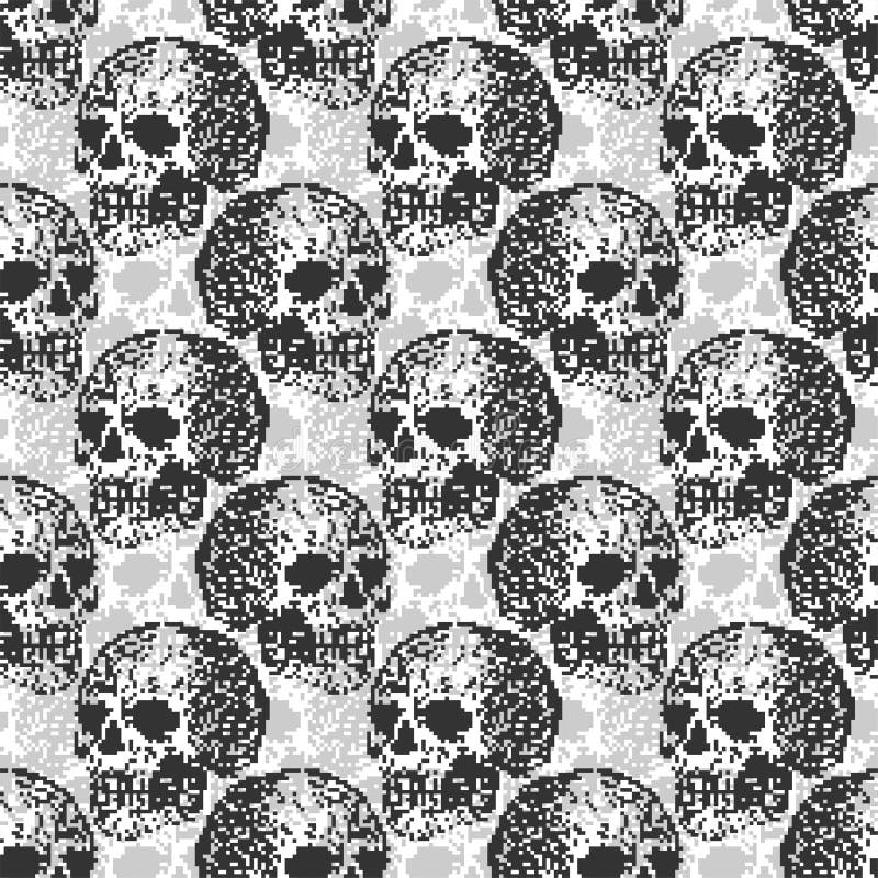 Pixel skull Black and White Stock Photos & Images - Alamy