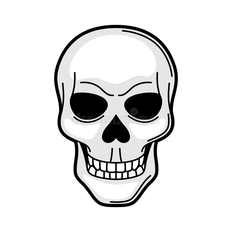 Old School Tattoo Skull stock vector. Illustration of grunge - 43629590