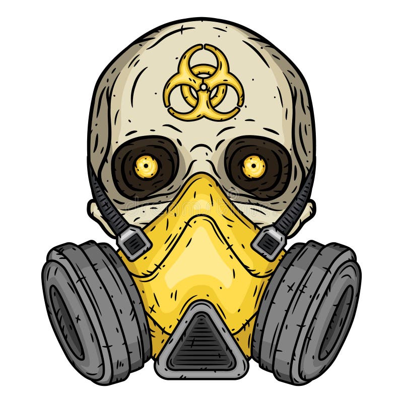 Skull Skull With Gas Mask Skull With Respirator Stock Vector Illustration Of Defense Brutal 127791485 - w car decal roblox skull with gas mask vector free