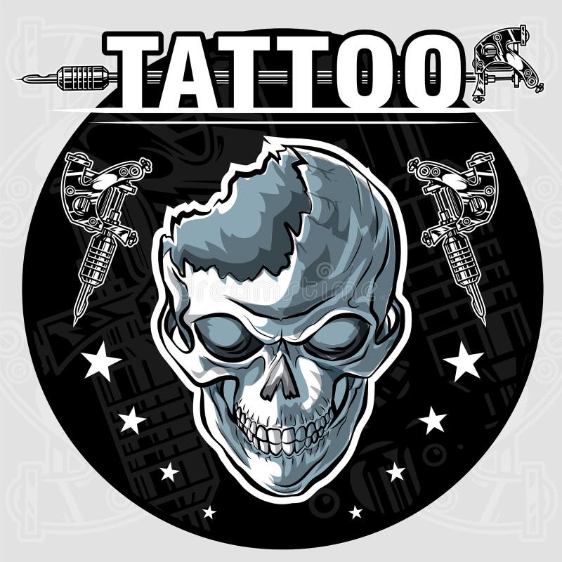 Buy Skull Tattoo Svg / Skeleton Head Tattoo Machine Clip Art / Printable  Tattoo Gun Design / Tattoo Shop Online in India - Etsy