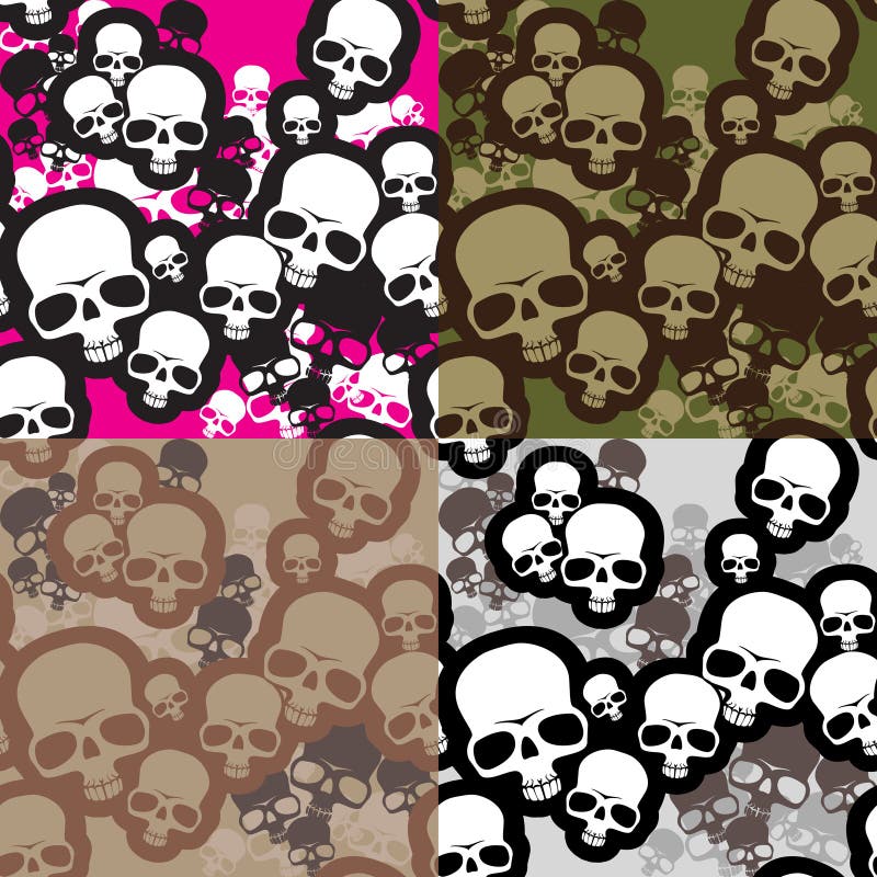 Skulls camo stock illustration Skulls camo stock illustration