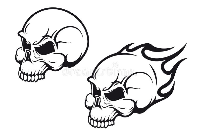 Danger Human Skull For Death Concept Or Tattoo Royalty Free SVG Cliparts  Vectors And Stock Illustration Image 14649223
