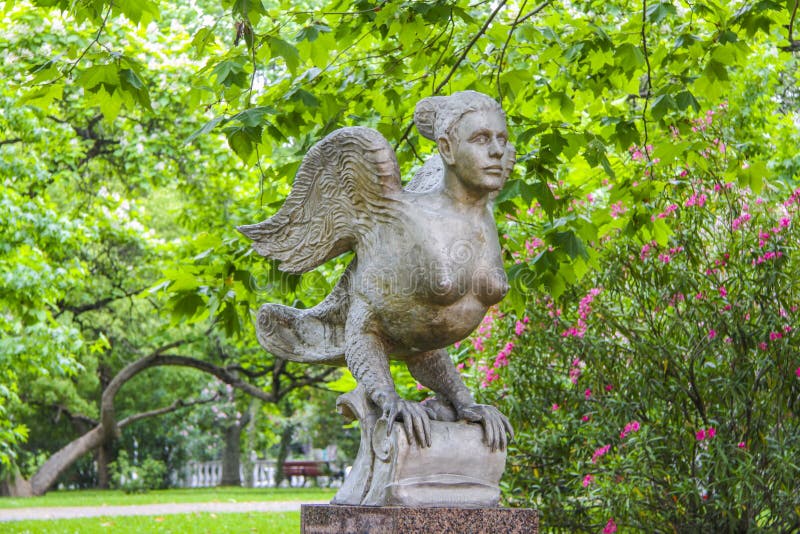Skulptur av grek phoenix arkivfoto Skulptur av grek phoenix arkivfoto