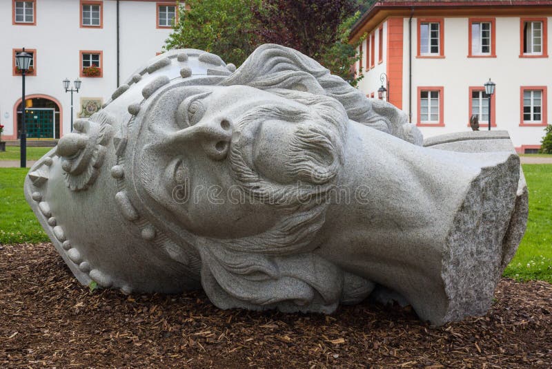 Skulptur av huvudet av halshuggen St Blaise i St Blasien, Tyskland fotografering för bildbyråer Skulptur av huvudet av halshuggen St Blaise i St Blasien, Tyskland fotografering för bildbyråer