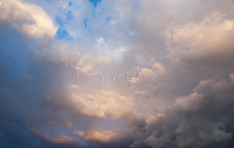 Blue sky with clouds. Serene beach atmosphere stock images, royalty-free photos and pictures