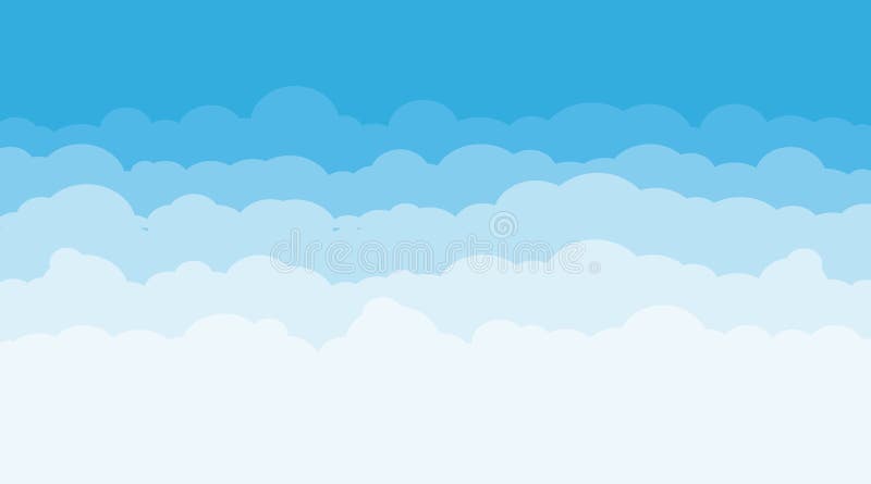 Cloud Sky Background Image. the Sky with Clouds. White Clouds on a Blue  Sky. Vector Illustration Stock Vector - Illustration of graphic, banner:  167085578
