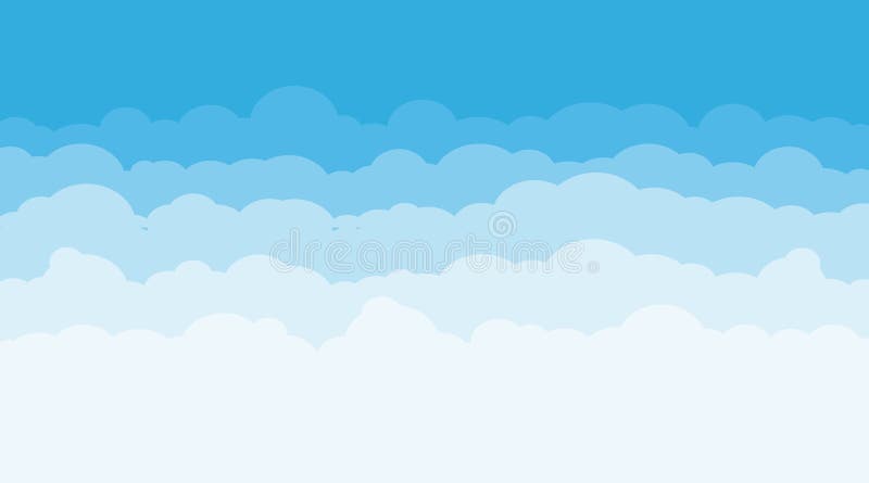 Cloud Sky Background Image. the Sky with Clouds. White Clouds on a Blue Sky.  Vector Illustration Stock Vector - Illustration of graphic, banner:  167085578