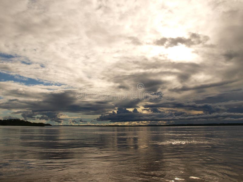Sky Background Over the Amazon River Stock Image Image of summer