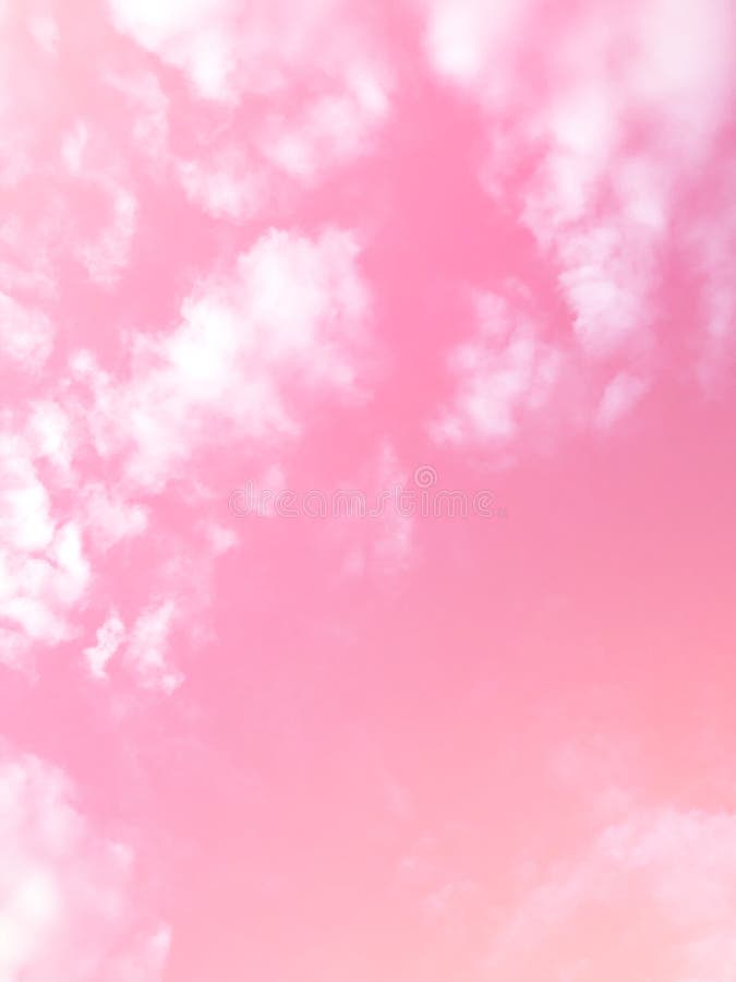 Soft Clouds in the Sky with Gentle Pastel Gradients Stock Image - Image ...