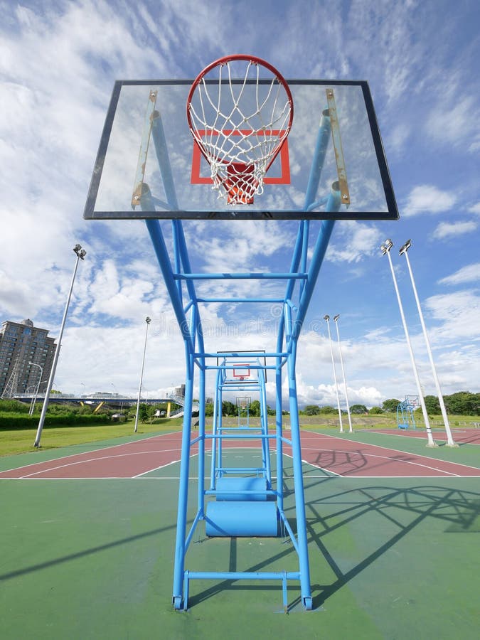 Outdoor basketball court stock image. Image of exercise 21494613