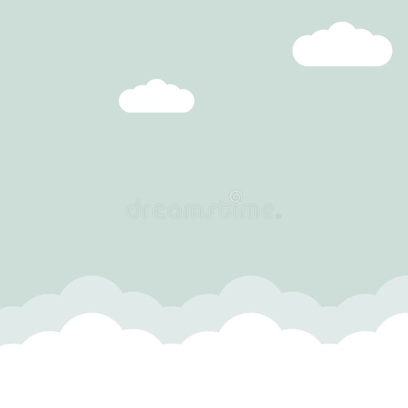 Sky Blue Background with Clouds Vector Illustration Stock Vector