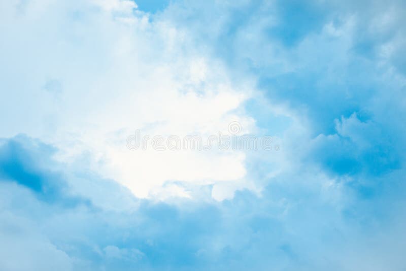 Sky-blue Light Fluffy Clouds in Sky Stock Image - Image of abstract ...
