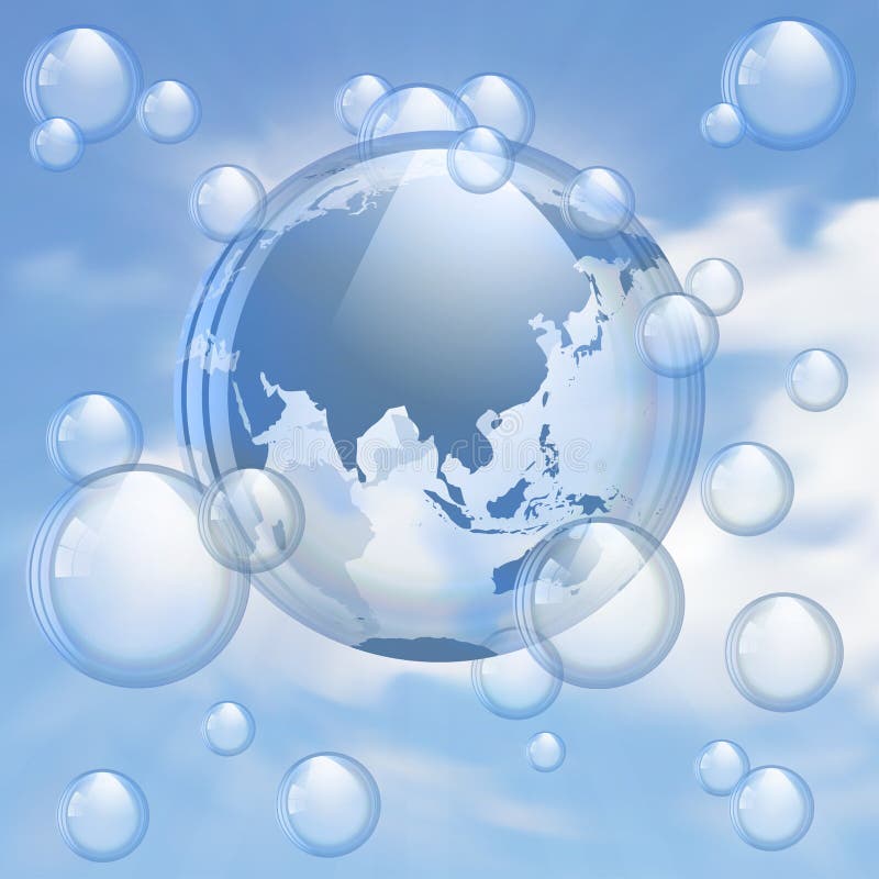 Sky and bubbles background stock vector. Illustration of beauty 43673312