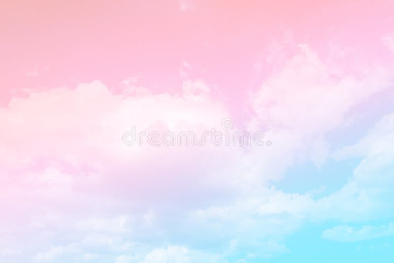 Sky and Cloud Background with a Pastel Colored Stock Photo - Image of ...