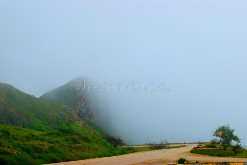 Sky cloud green view hill royalty free stock images