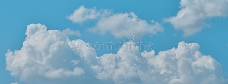 Sky Clouds Panoramic, Soft Clouds Surface Background Blank for Design ...