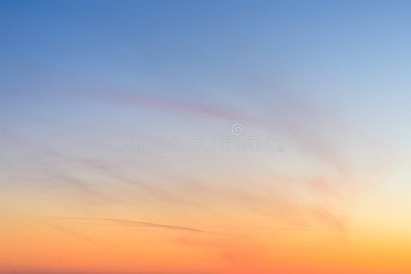 Sky and Clouds at Sunset, Abstract Colorful Background, Orange and Blue.  Stock Photo - Image of star, sunset: 107532162