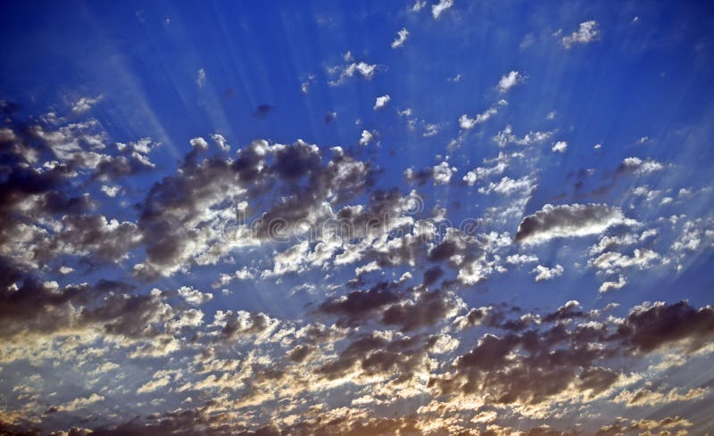 Sky and Clouds during the Sunset with Never Seen Colors Stock Image ...