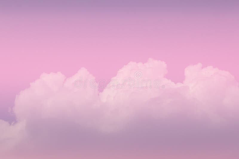 Sky and cloudy with beautiful pink color background. Subtle background Pastel of cloud. stock image