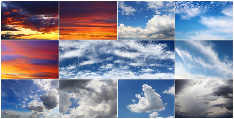 Sky collage stock photo. Image of landscape, colorful - 32872348