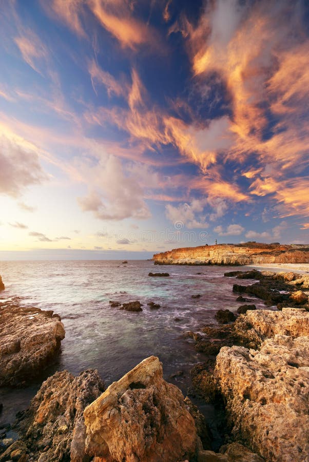 Sky on fire stock image