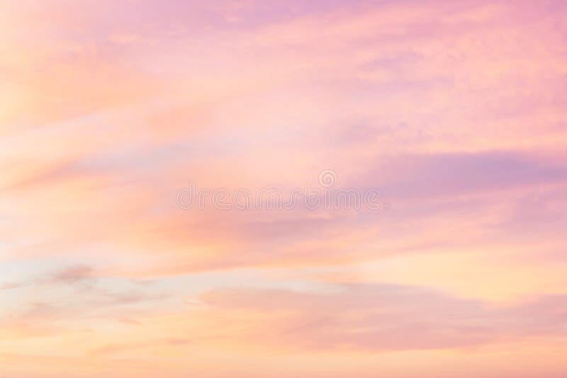 Sky in the Pink and Blue Colors. Effect of Light Pastel Colored of Sunset  Clouds Cloud on the Sunset Sky Background Stock Image - Image of background,  mystical: 130398595