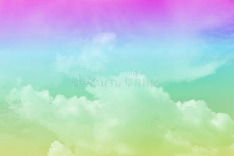 Sky Pink and Blue with a Pastel Colored. Stock Image - Image of ...