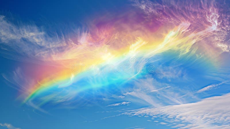 The sky is transformed into a canvas of vibrant hues as the circumzenithal arc appears defying the laws of gravity with stock photos